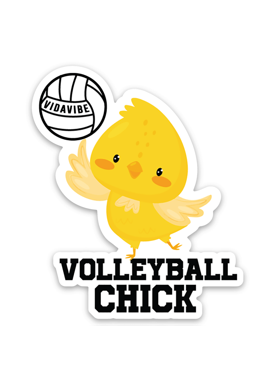 VidaVibe Volleyball Chick Sticker
